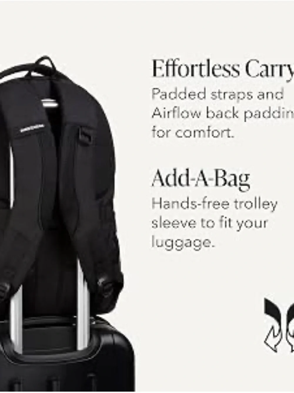SWISSGEAR Cecil Laptop Backpack 27.3L, Fits 16-Inch Laptops, Black